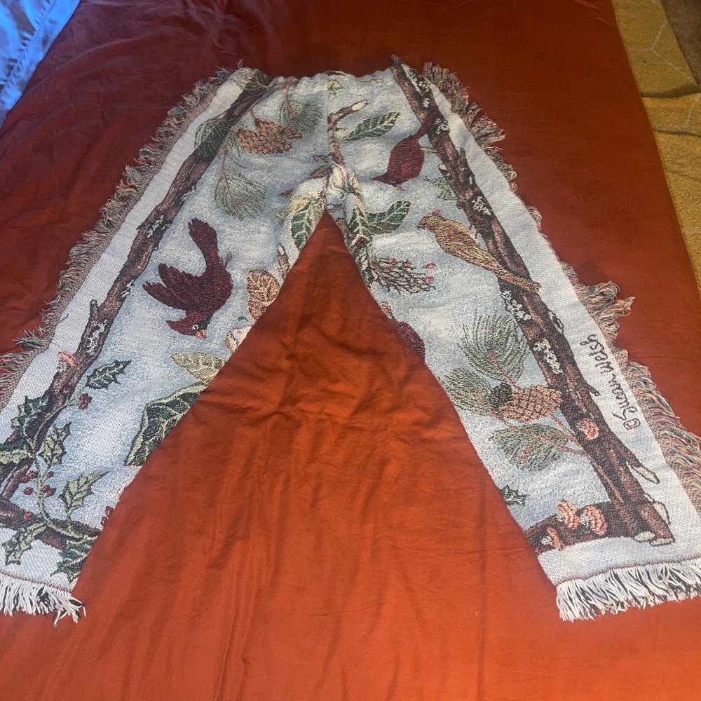 Flower and Birds Blanket Pants